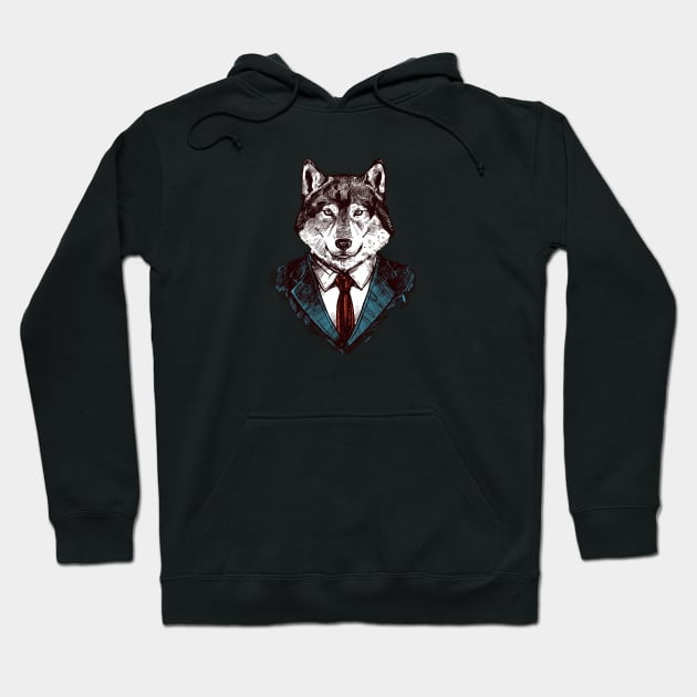 Business Wolf Hoodie by TambuStore